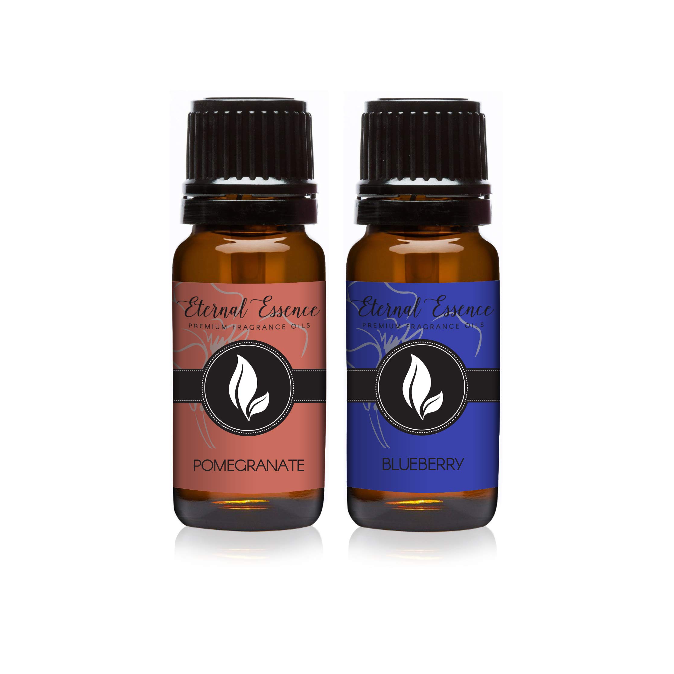 Eternal Essence Oils 2 Pack 10ml Premium Fragrance Oil - Pomegranate &amp; Blueberry - for Candle, Soap Making, Aromatherapy, Diffusers, Home Care, &amp; Humidifiers