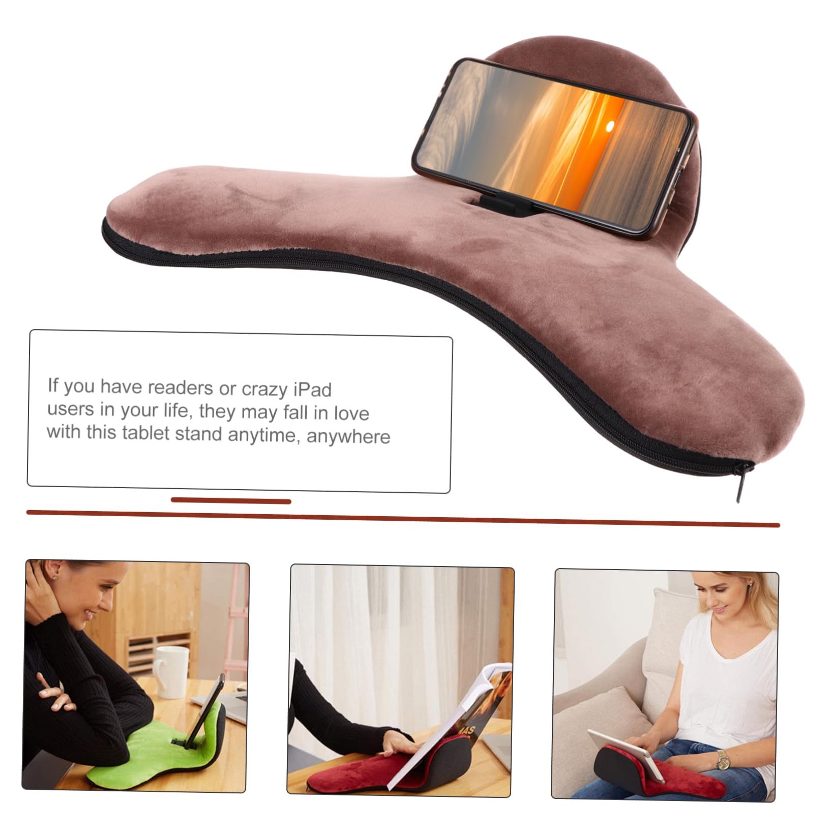 1pezzi Cuscino Porta Tablet e Telefono Supporto Multi-angolo Leggero e Resistente Per Lettura e Intrattenimento Con Copertura Lavabile e Design Ergonomico Per Relax e Comodità