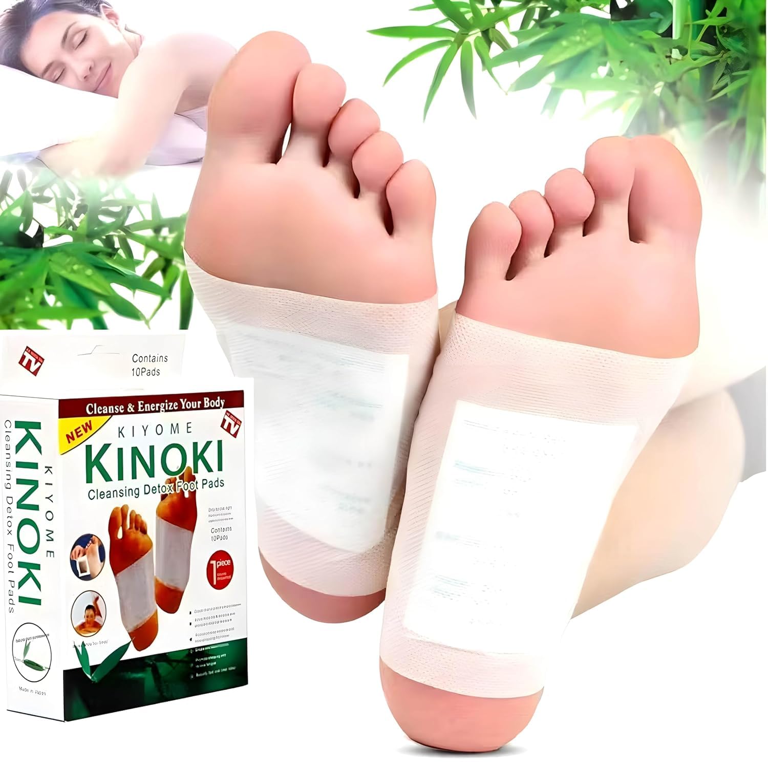 50 Pads -Detox Foot Patches, Toxin Remover Foot Pads for Weight loss, Liver Cleanse, Stress Relief – Natural Leg Detox Patch for Men & Women (Natural Bamboo + Vinegar Combo) (Bamboo +Vinegar, 10, count)-image-30