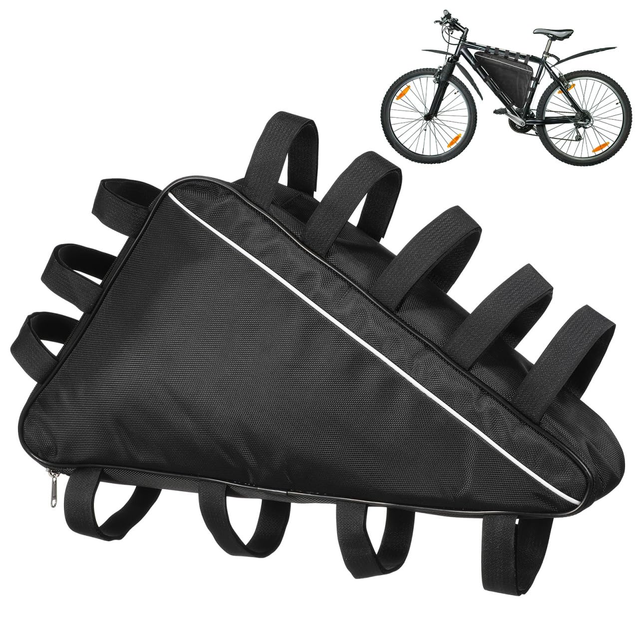 DOITOOL E Bike Battery Bag Triangle - Large Frame Bag 49x41x11cm - Electric Mountain Bicycle Cycling Accessories - Waterproof Oxford Storage Case for 72V Power-Pack & Bikepacking