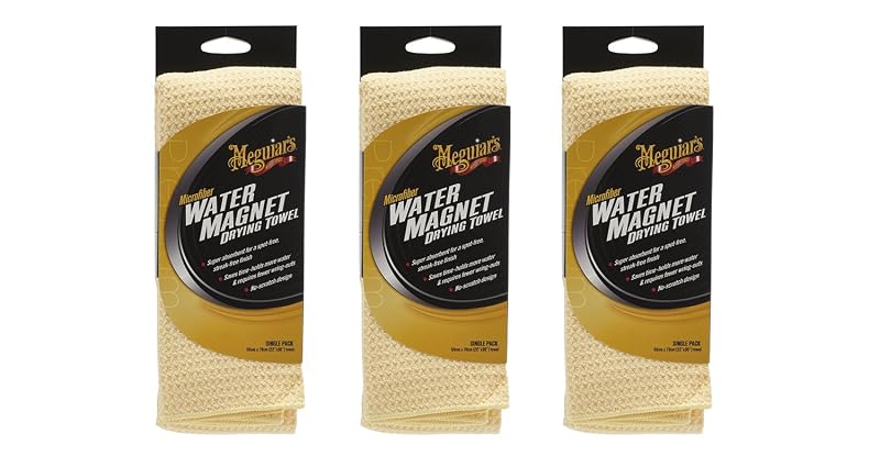 Meguiar's X2000 Water Magnet toalha de secagem automotiva em microfibra 55,9 x 76,2 cm – Pacote com 3
