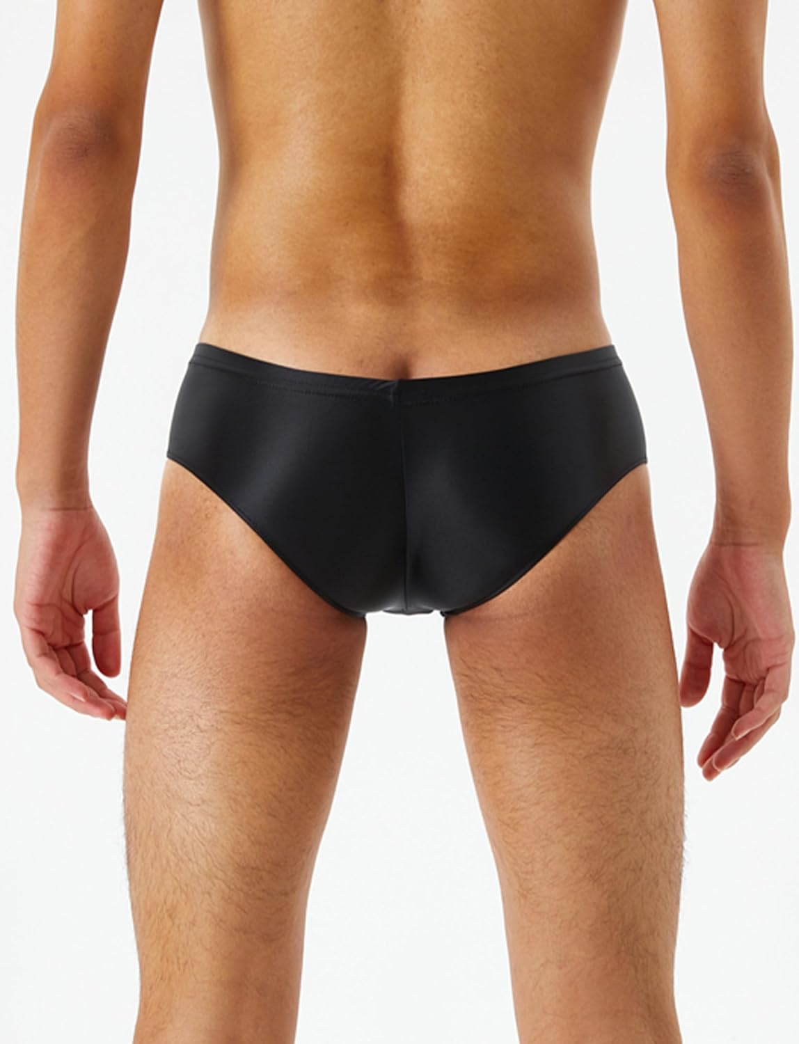 FEOYA Men's Shiny Metallic Boxer Briefs See Throug Oil Glossy Panties Sheer Underpants Low Rise Panties Underwear - Image 2