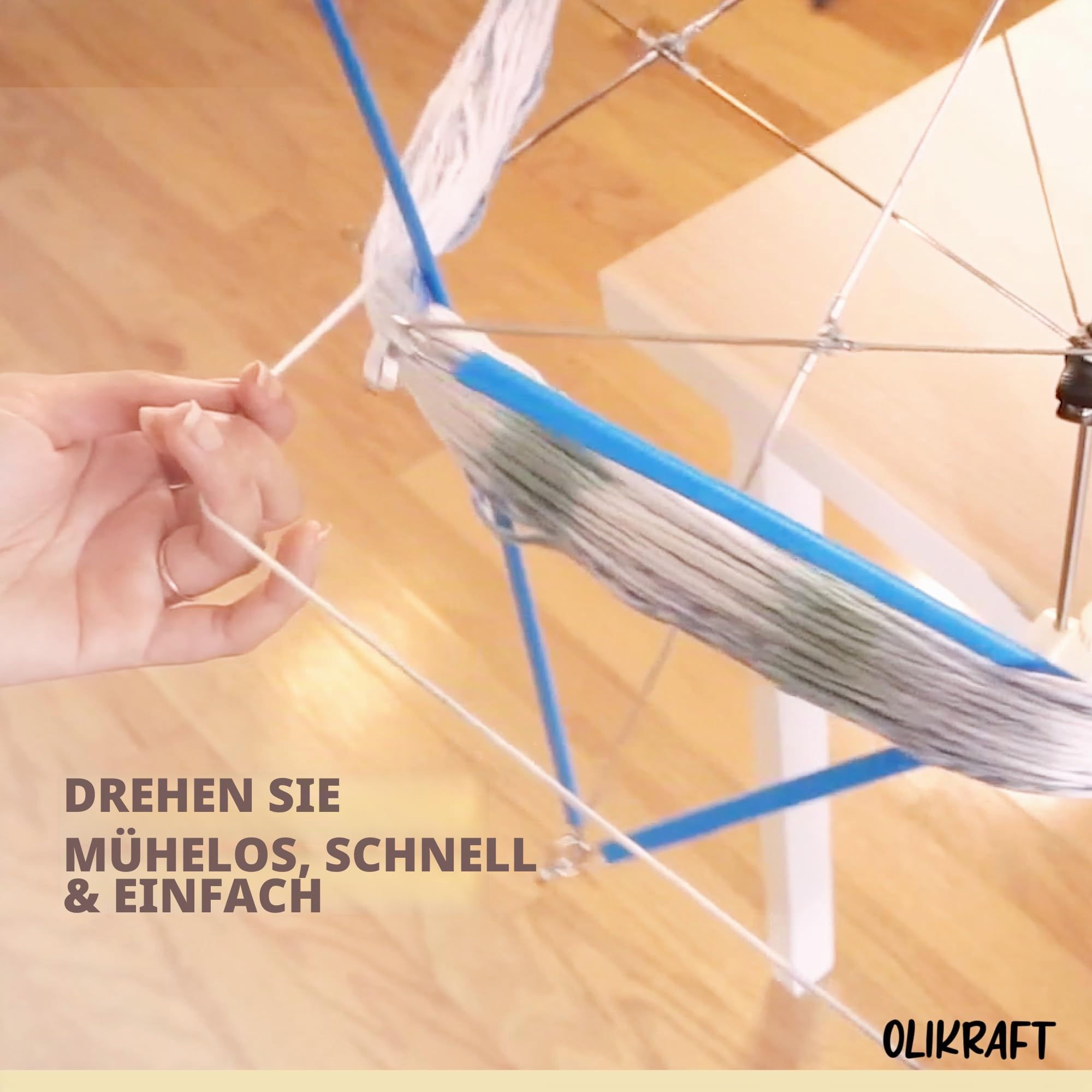 Wollspule für Wollkugeln und Wollspender (mit Wollknäuelhalter) | Basis-Set geeignet für Wollknäuel | Wollspule
