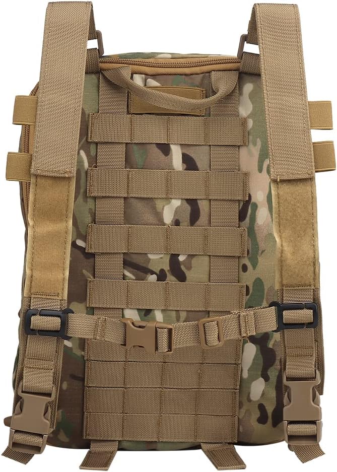 WoSporT Tactical MOLLE Flatpack D3 Backpack Expansible Hydration Carrier Softback for Chest Rig Airsoft Vest