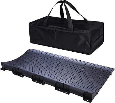 Homeon Wheels Tire Saver Ramps Anti-Slip Pads Design Car Tire Wheel Ramps for Flat Spot and Flat Tire Prevention Tire Savers for Storage Carrying Bag Easy to Store 4 Pack Black