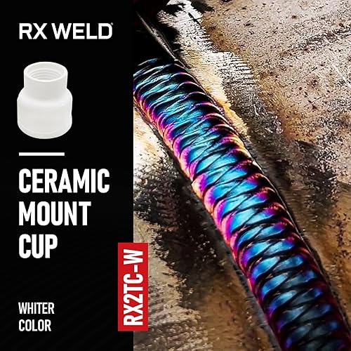 Miniatura 9 de RX WELD 12PCS #12 Tig Cups Kit con cubierta de titanio TIG Soldadura Copas