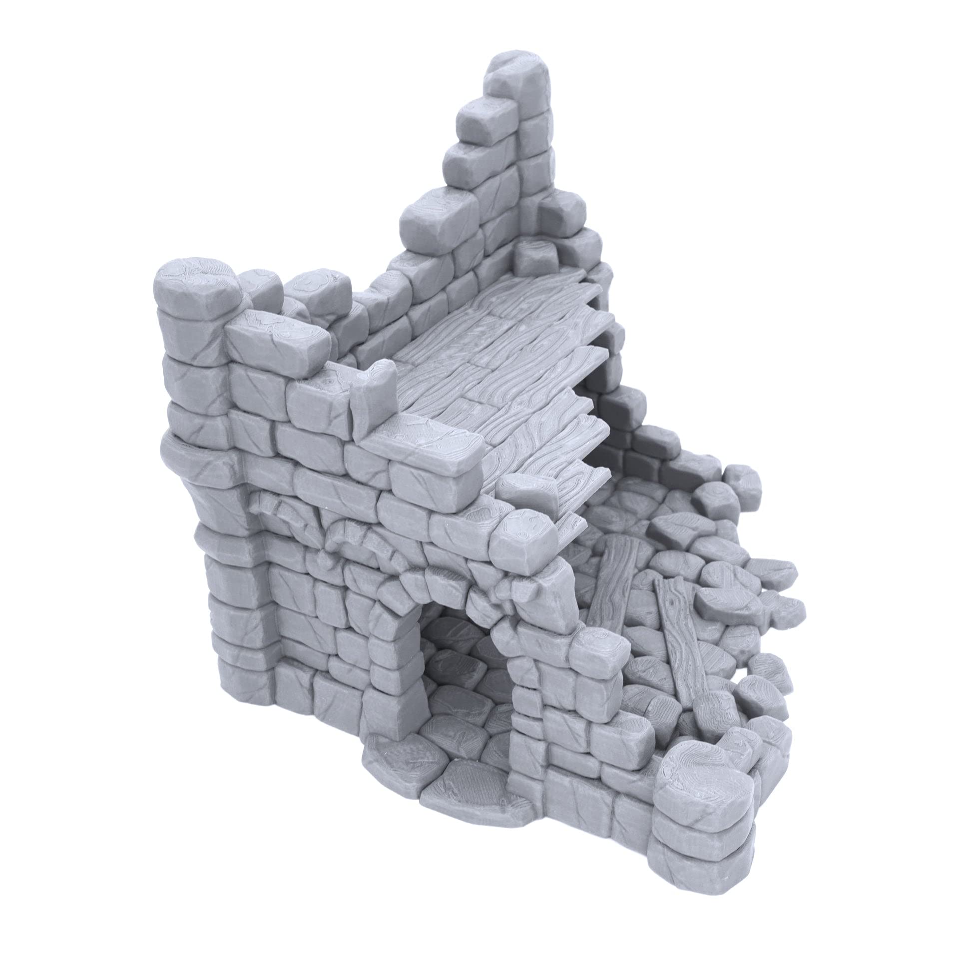 Ruined Town House by Makers Anvil - Compatible with Dungeons and Dragons (DND, D&D), 28mm Miniature Wargaming, Tabletop RPGs, Wargame Scenery