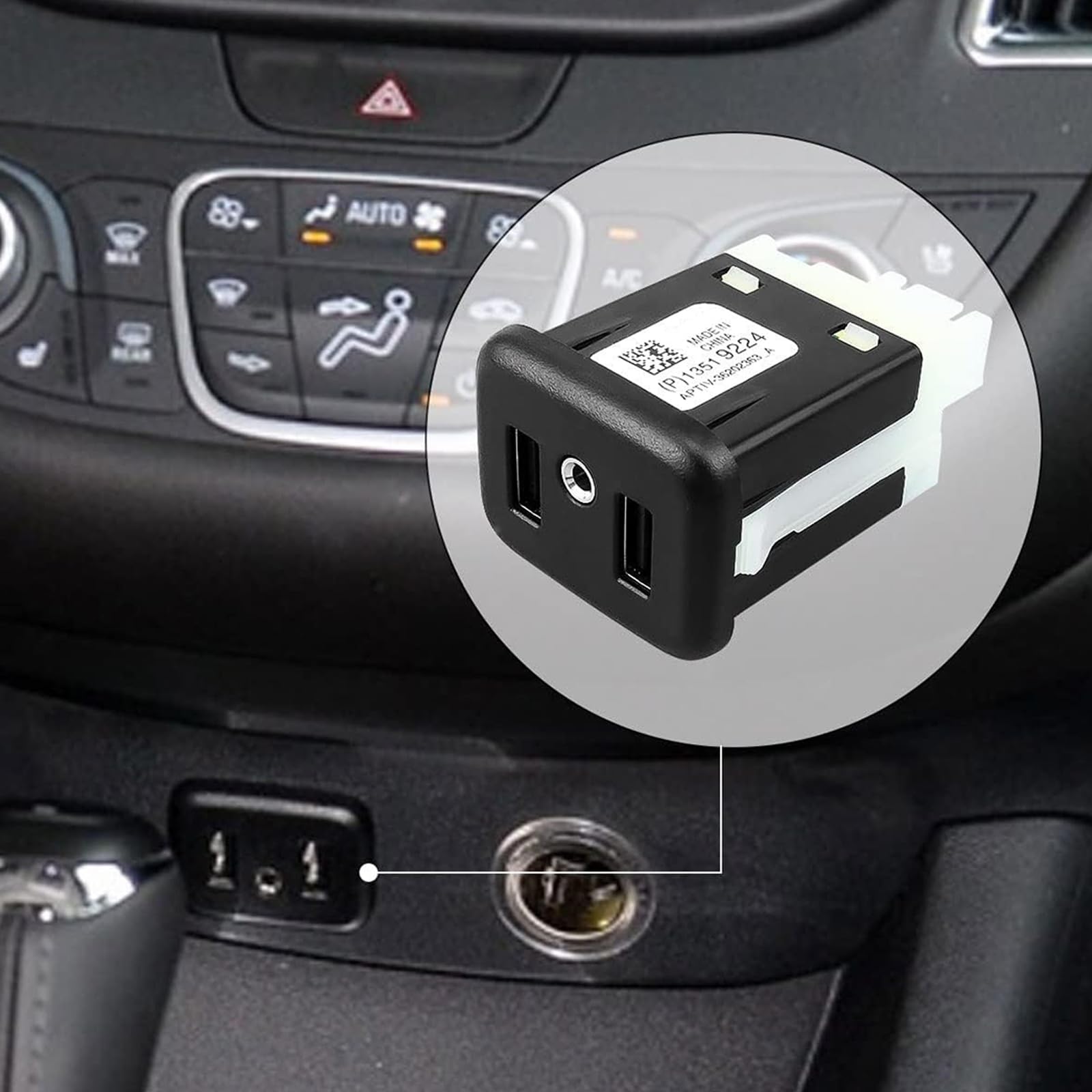 Interface de lecteur de voiture de rechange USB 13509942 13510854 23496501 Accessoire de pièce automobile 13519224