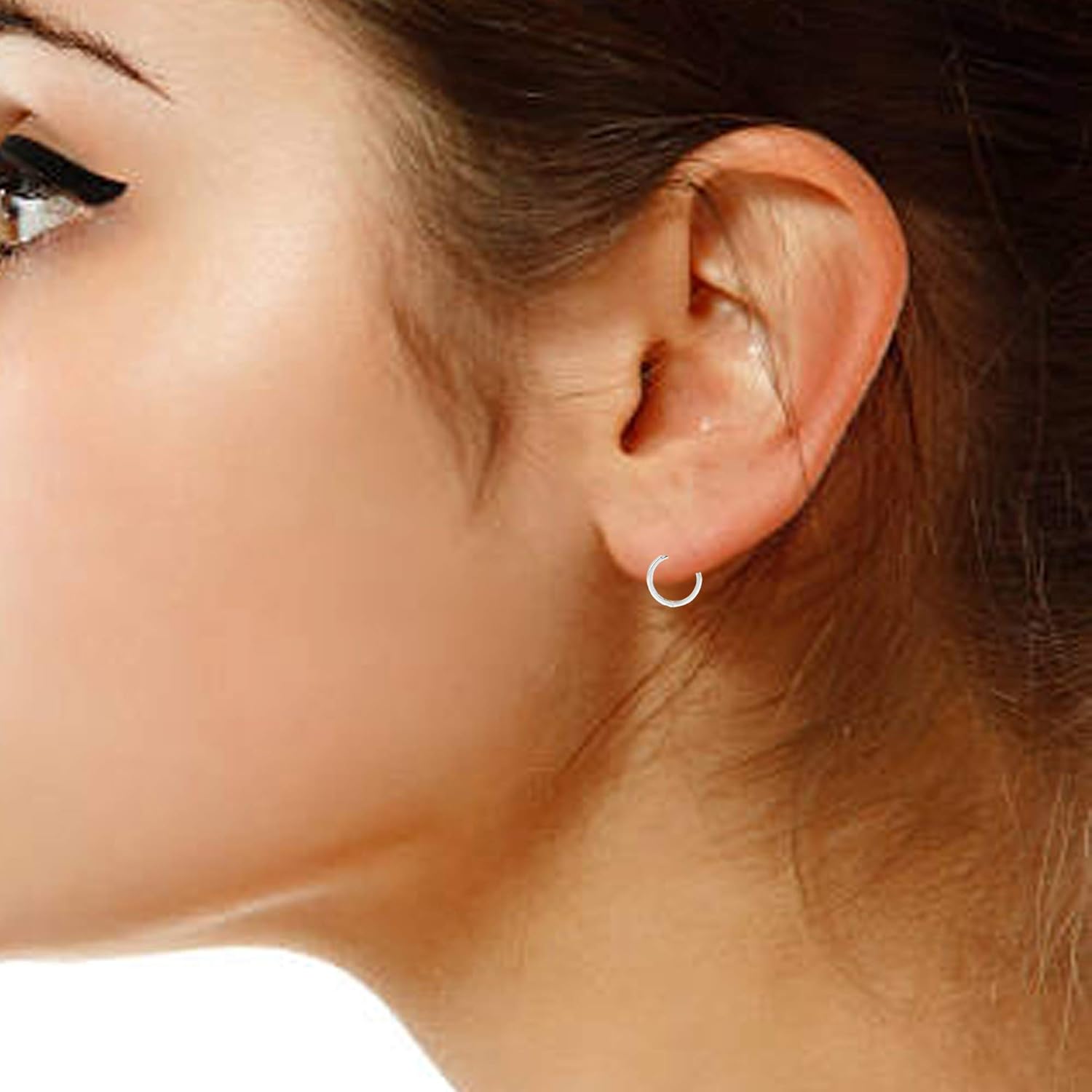 Ritastephens 14k Real Yellow, White, or Rose Pink Gold Huggie Hoops Earrings (Mini or Small)