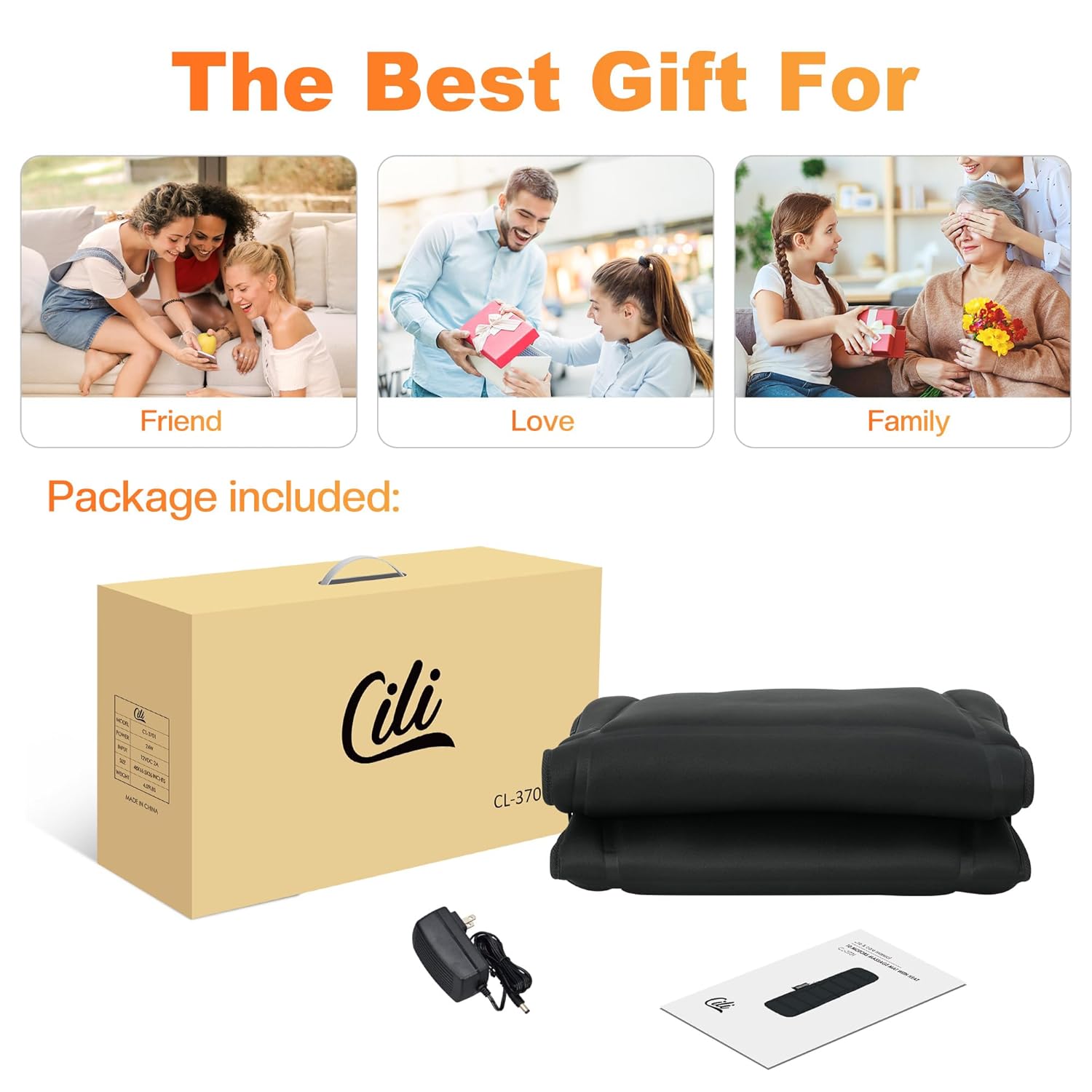 Cili Massage Matte Full Body, Massage Chair Pad, 10 Vibration Motors and 5 Massage Mode, Back Massage for Beds, Massage Matress Matr Pad for Back, Auto Shut off as well as heating pads, gifts for men, women, black, black Cili Massage Matte Full Body, Massage Chair Pad, 10 Vibration Motors and 5 Massage Mode, Back Massage for Beds, Massage Matress Matr Pad for Back, Auto Shut off as well as heating pads, gifts for men, women, black, black