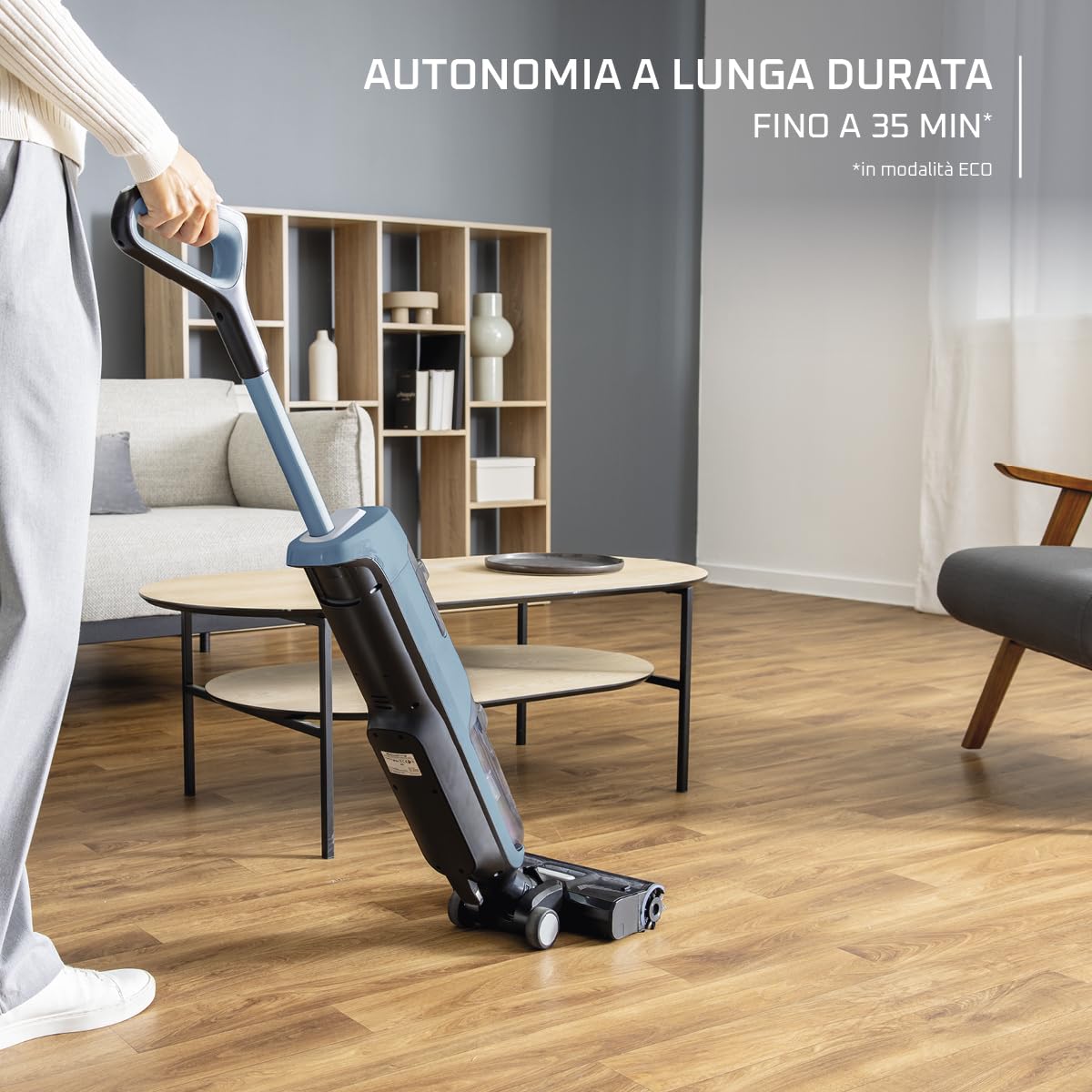 Rowenta X-Clean 2, Lavapavimenti Senza Fili, Aspira e Lava, Auto-Pulizia, Fino a 35 Minuti di Autonomia, con Accessori Inclusi, GZ2271