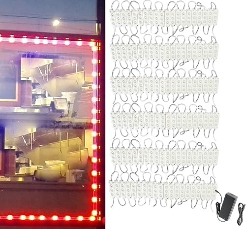 Módulo rojo claro brillante estupendo de la inyección 5630 del escaparate LED de los 60ft con el paquete de la alimentación de la CA de la UL 12v