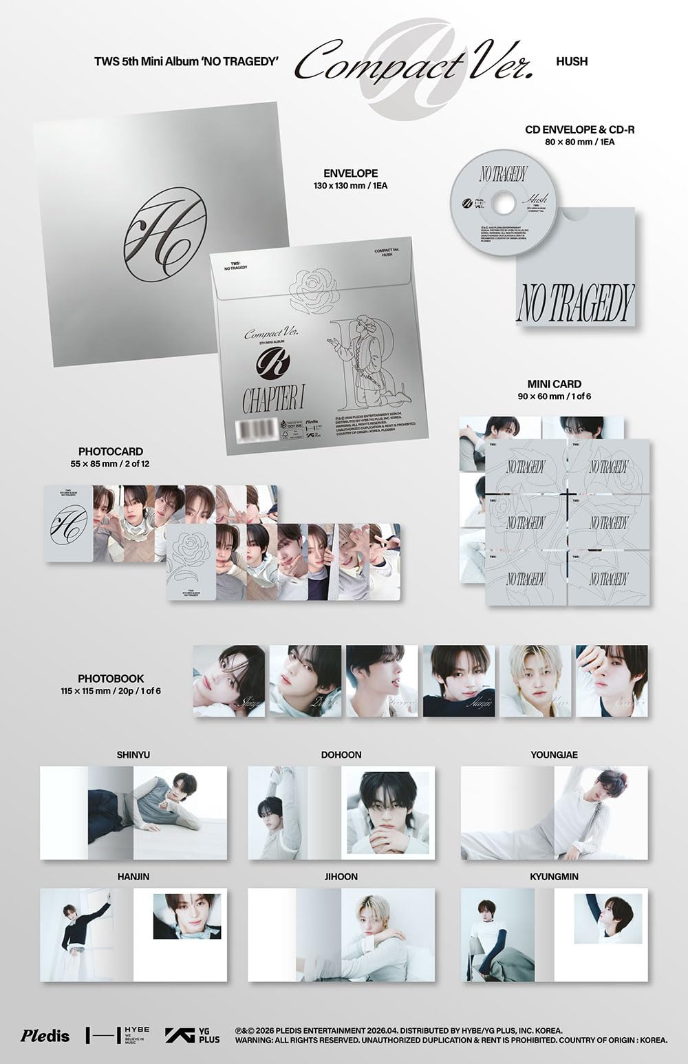TWS NO TRAGEDY [Compact Ver.] 5th Mini Album (Random Ver