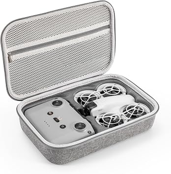 DJI Neo Mini Drone, Self Flying Drone that Follows You, Built-In Propeller Guard Bundle, Bundle with RC-N3 Remote Controller, Carrying Case and 20 Foldable Landing Pad (Standard + Remote)