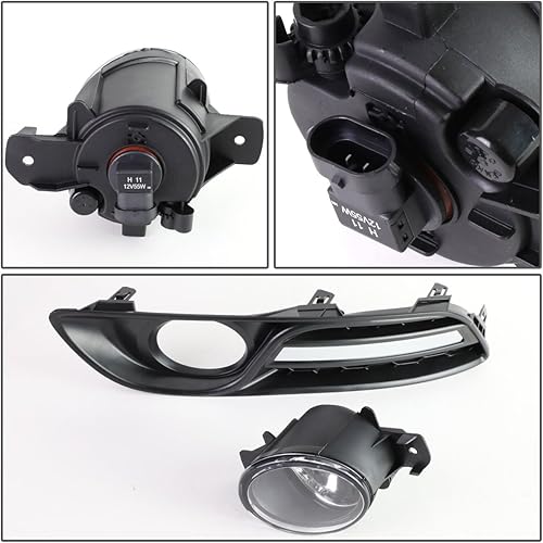 Miniatura 3 de DNA MOTORING FL-ZTL-213-CH - Luz antiniebla con interruptor para el lado del conductor y del pasajero, mejora la visibilidad compatible con Nissan