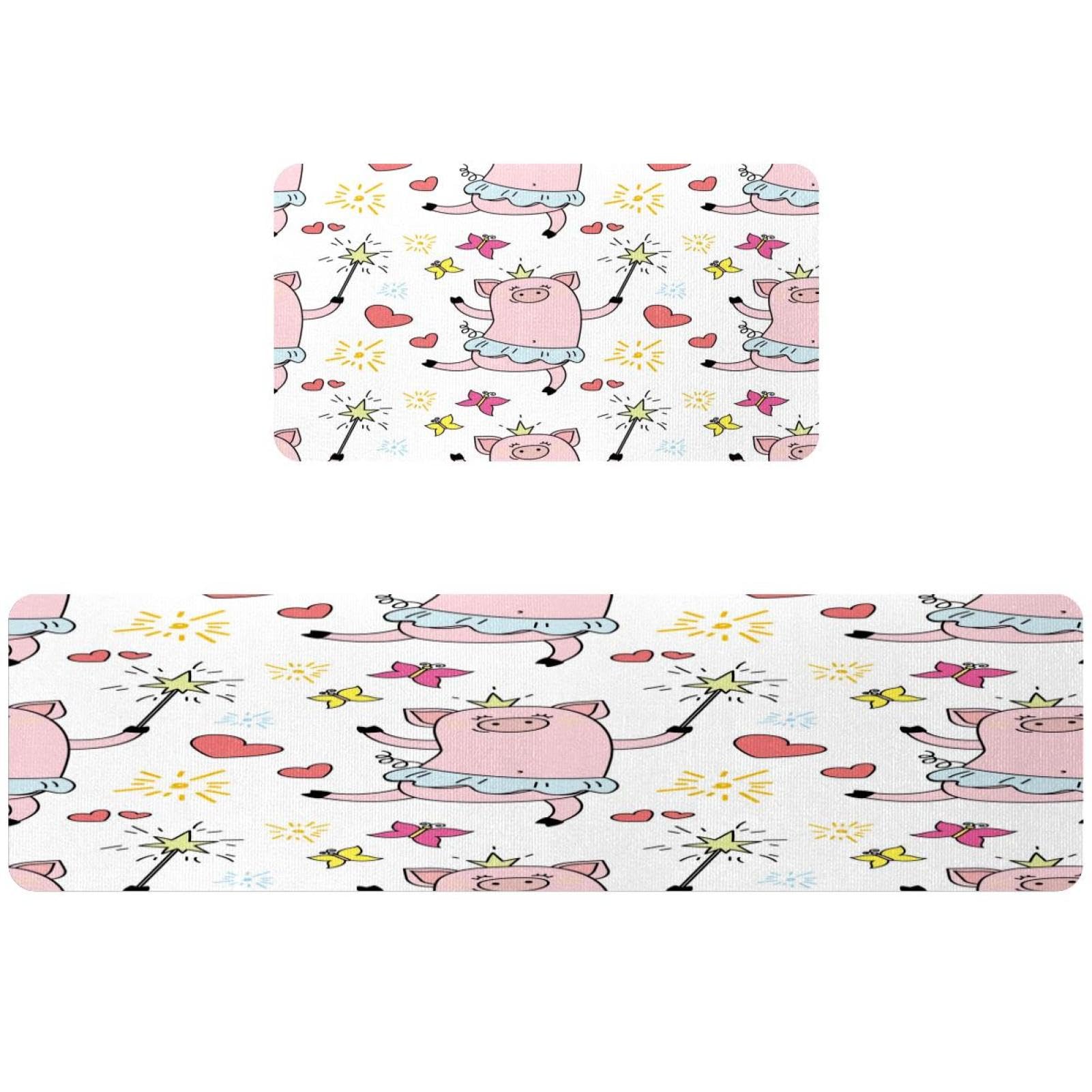 Tapis de cuisine lavables pour couloir et buanderie au motif princesse