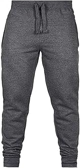 Men's Slim Sweatpants with Pockets Casual Jogger Pants Drawstring Gym Workout Athletic Training Cotton Trousers