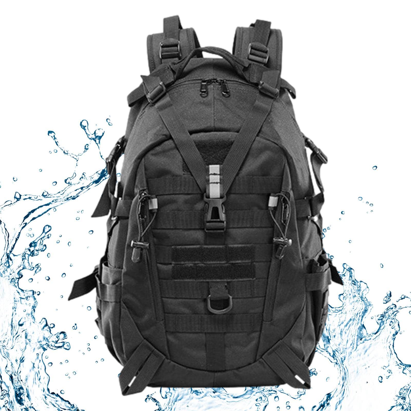 Mochila militar | 35 l Assault Bag Mochila de trabajo - Mochila grande impermeable y duradera para la caza de senderismo universitario