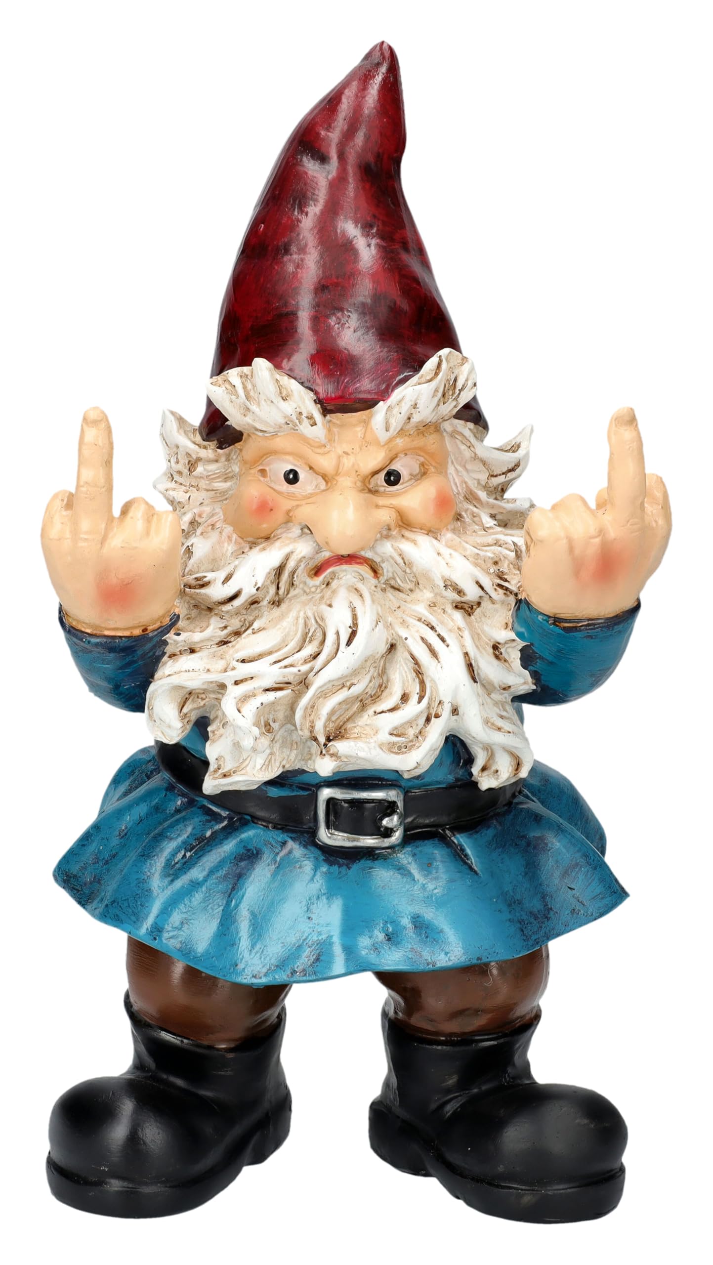 Freche Gartenzwerge im 3er Set – Dekorative und humorvolle Figuren 18 cm, Originelle Garten-Deko