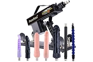 AUXFUN Multifunctional Fuck Machine with Realistic 7 Dildo Attachments
