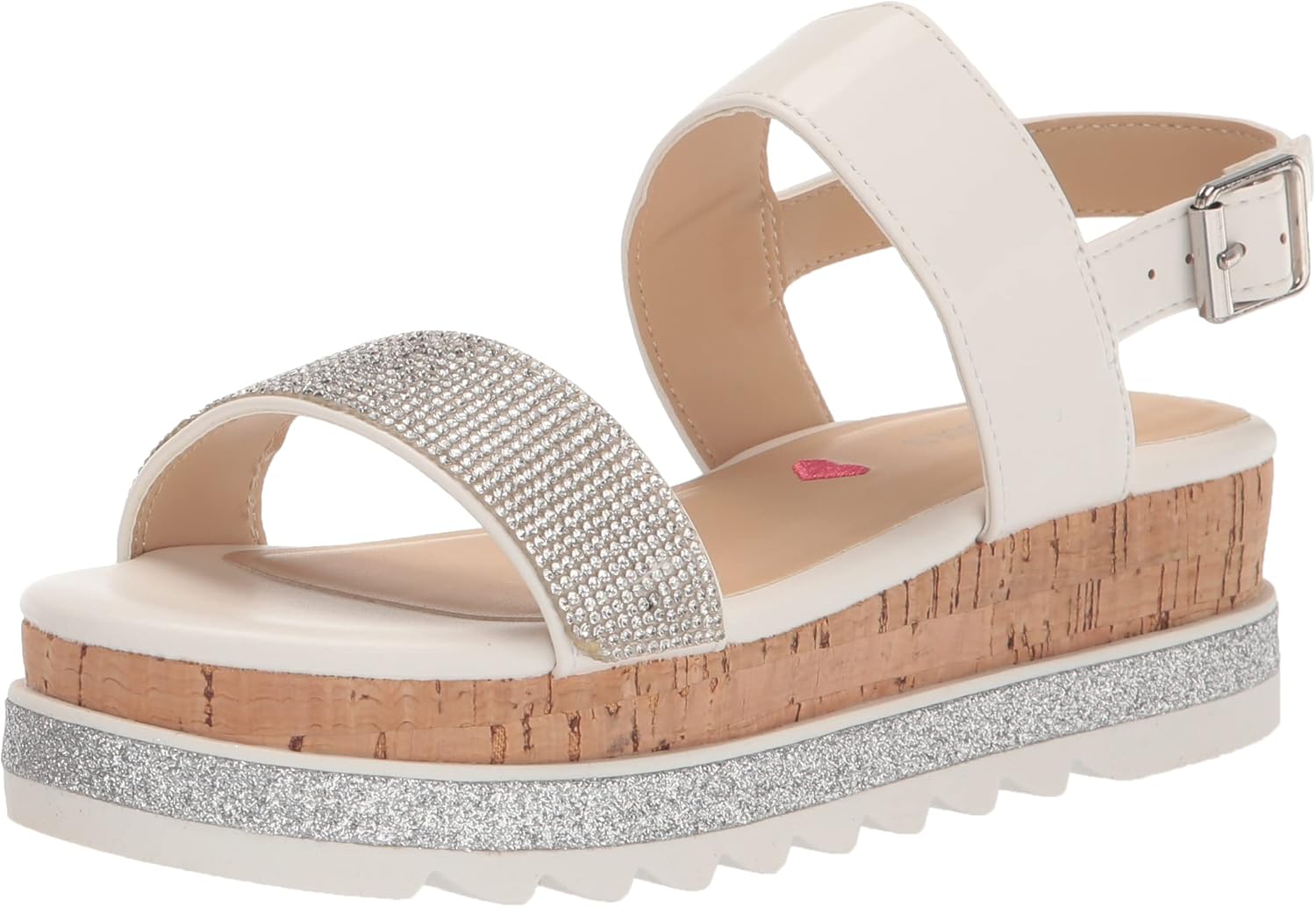 Steve Madden Girls Shoes Girls Trista Wedge Sandal, White, 3 Little Kid