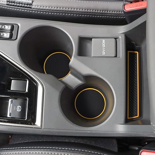 Vista 43 de Auovo Insertos para portavasos compatibles con Subaru Crosstrek Impreza 2024 2025, accesorios de silicona personalizados para portavasos de Rojo