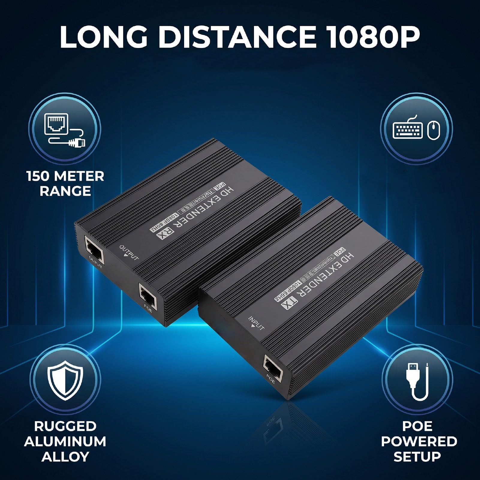 Sxhlseller Extension KVM pour Clavier, Souris et Télécommande 1080P