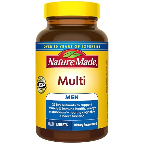 Nature Made Multivitamin for Him, Mens Multivitamin, 90 Tablets | Mens Multivitamins with No Iron for Daily Nutritional Support, Nature Made Multi Mens Vitamins & Minerals, 90 Day Supply