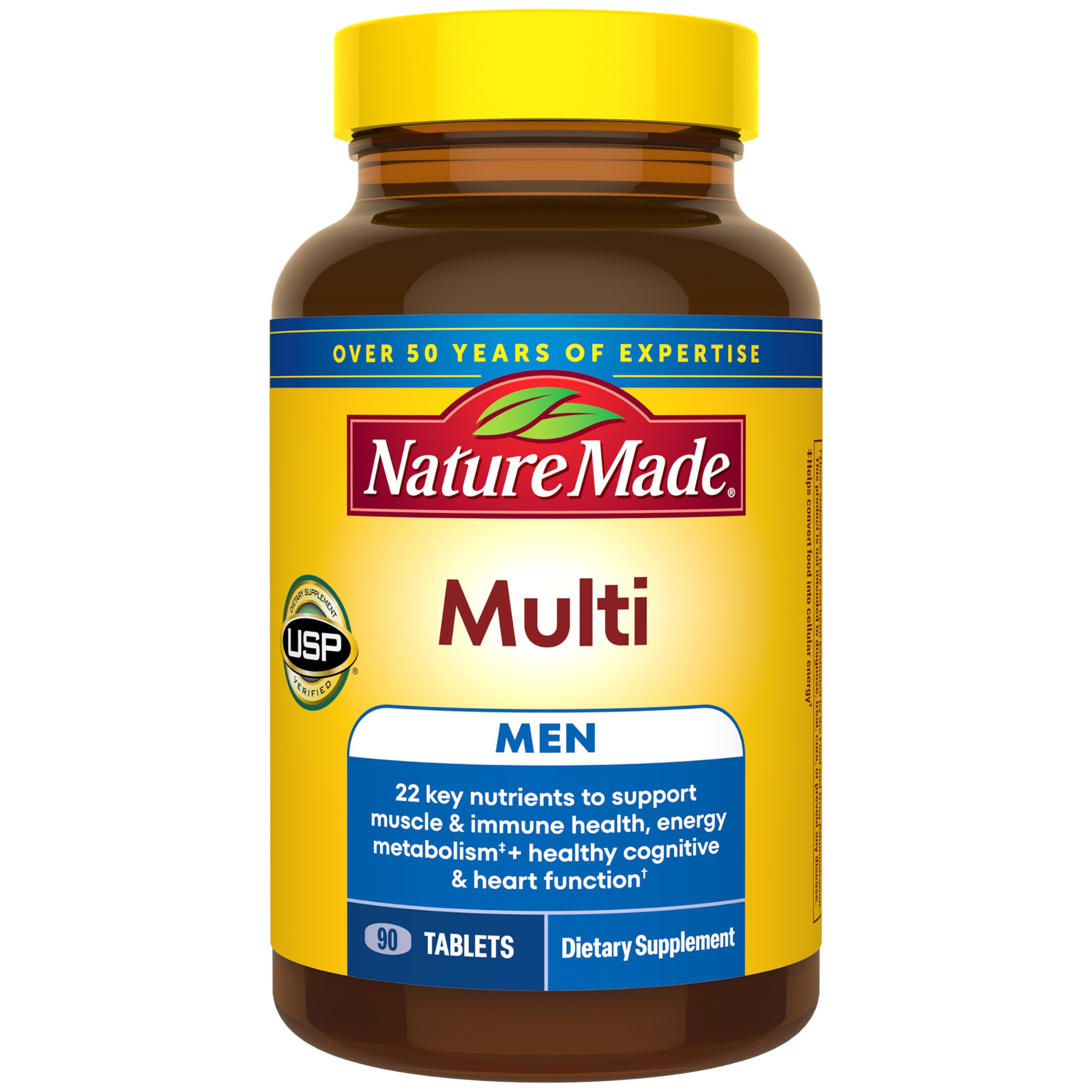 Nature Made Multivitamin for Him, Mens Multivitamin, 90 Tablets 90 Count (Pack of 1)