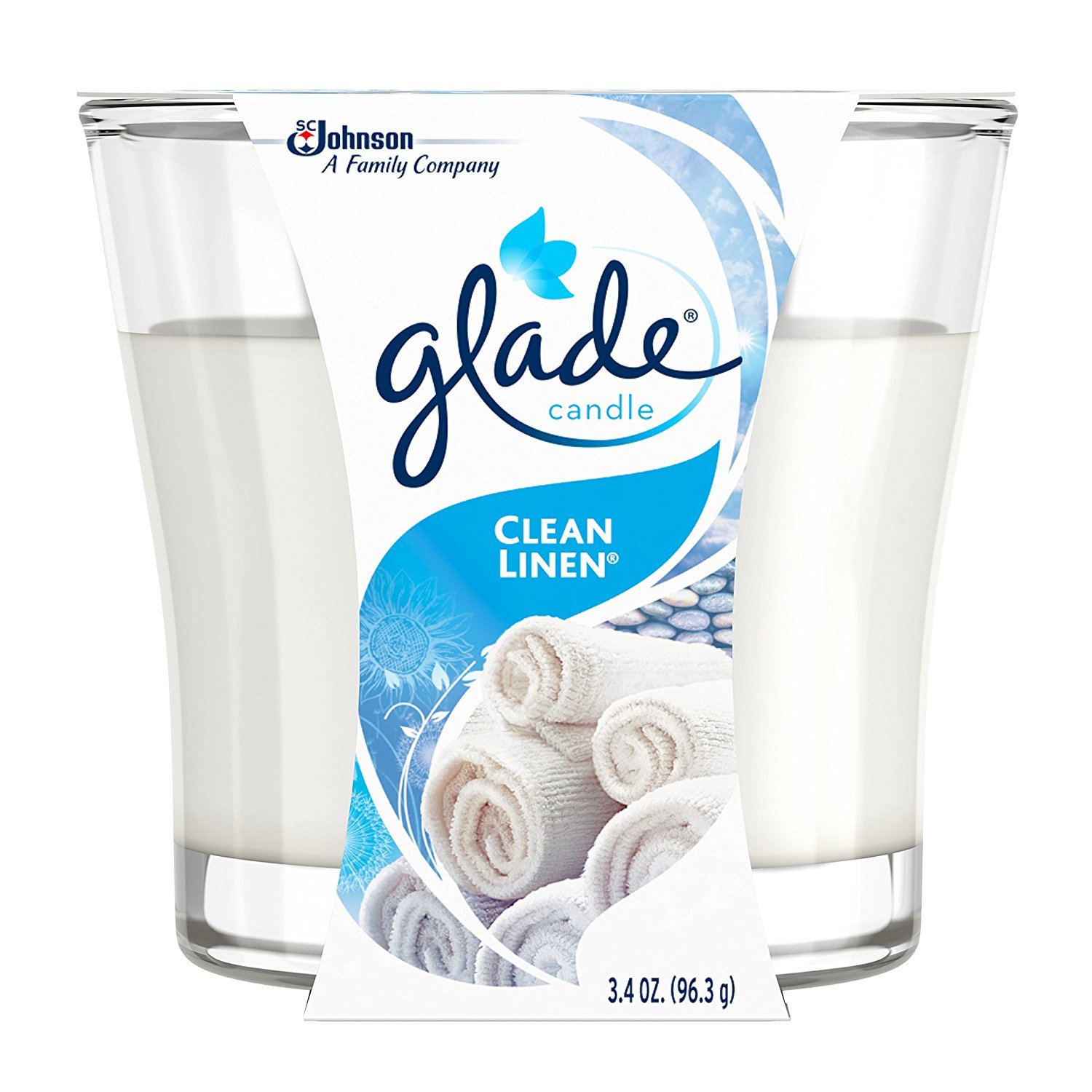 Glade Scented Candle Pure Clean Linen 96.3g