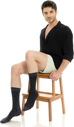 Dayco Socks Premium Erkek Kışlık Bambu Soket Çorap (Klasik Uzun Erkek Çorabı) 6'lı Asorti Seti 41-45