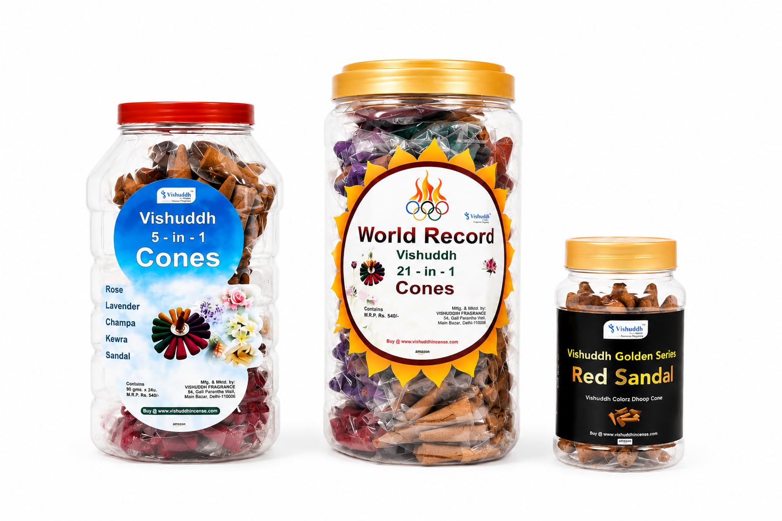 Premium Dhoop Cone Combo Pack | 5-in-1 Fragrance Cones, 21-in-1 World Record Cones & Golden Series Gold Dust Dhoop Cones | Long Lasting Natural Incense Cones for Puja-image-24