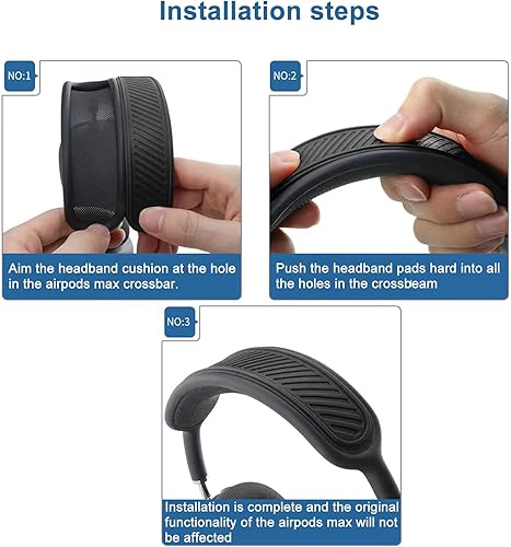 Miniatura 5 de VAEKNVG Funda para la diadema compatible con Apple AirPods Max, protectores de diadema de silicona suave y lavables, cojín cómodo, funda protectora