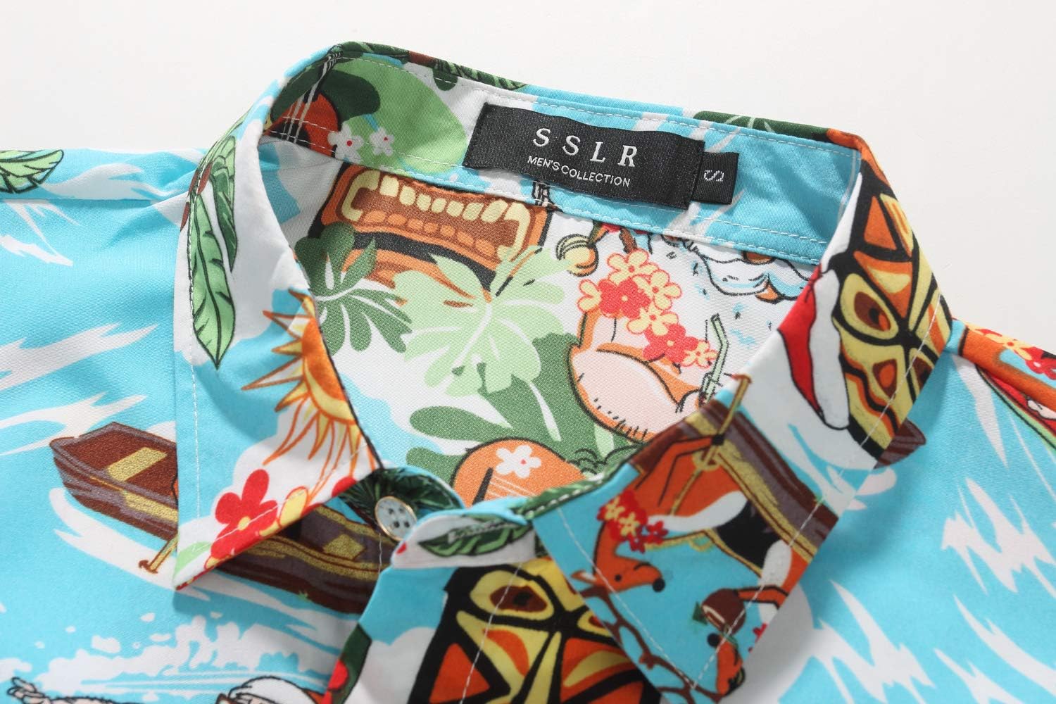 SSLR Men's Santa Claus Party Tropical Ugly Hawaiian Christmas Shirts - Image 3