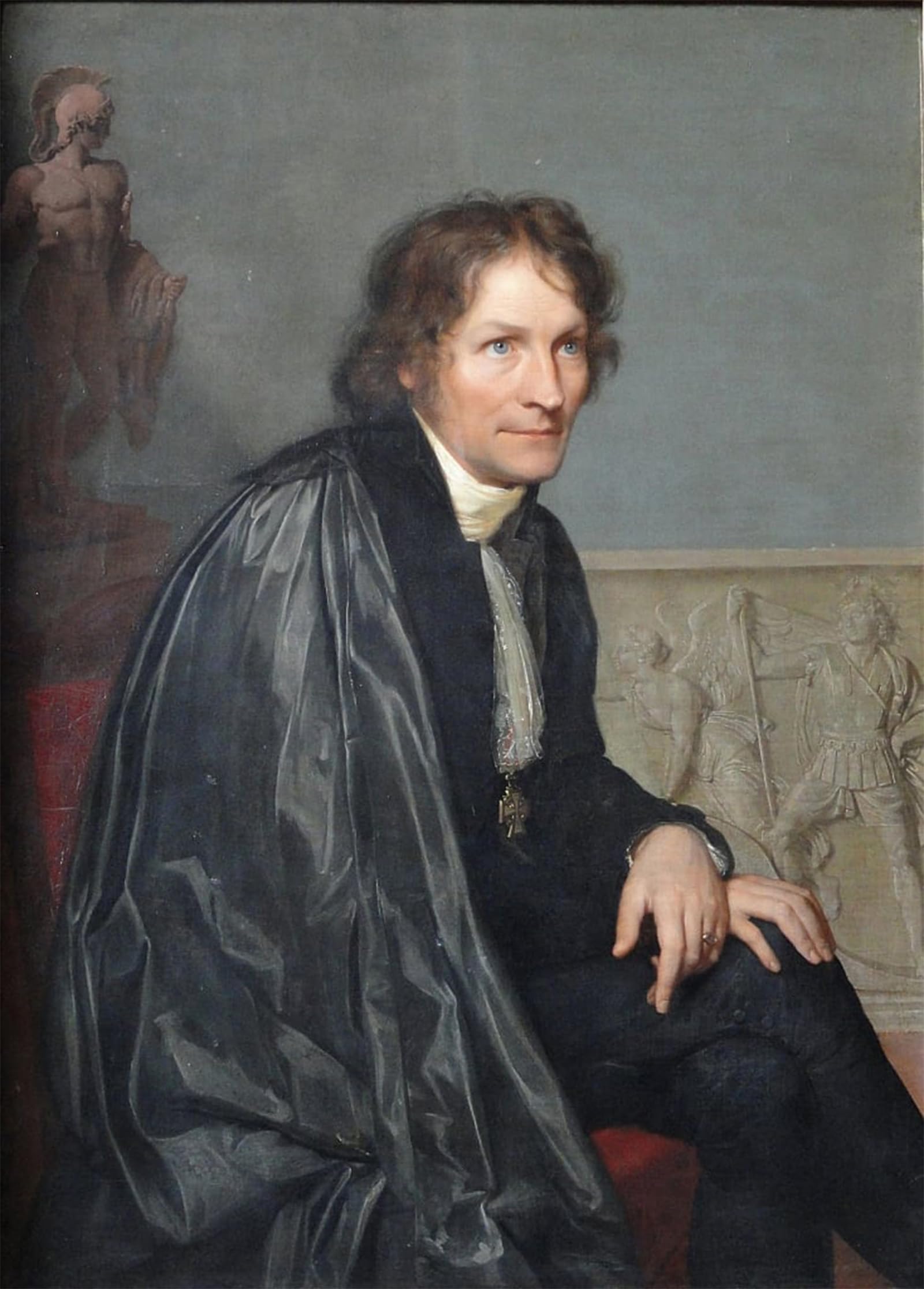 SERENDIPITP Abstract Painting Mural Print Picture Wall Decor Painting Portrait of the Sculptor Bertel Thorvaldsen by Carl Christian Vogel Von Vogelstein Vintage Wall Artwork for Home Decor 60x90cm