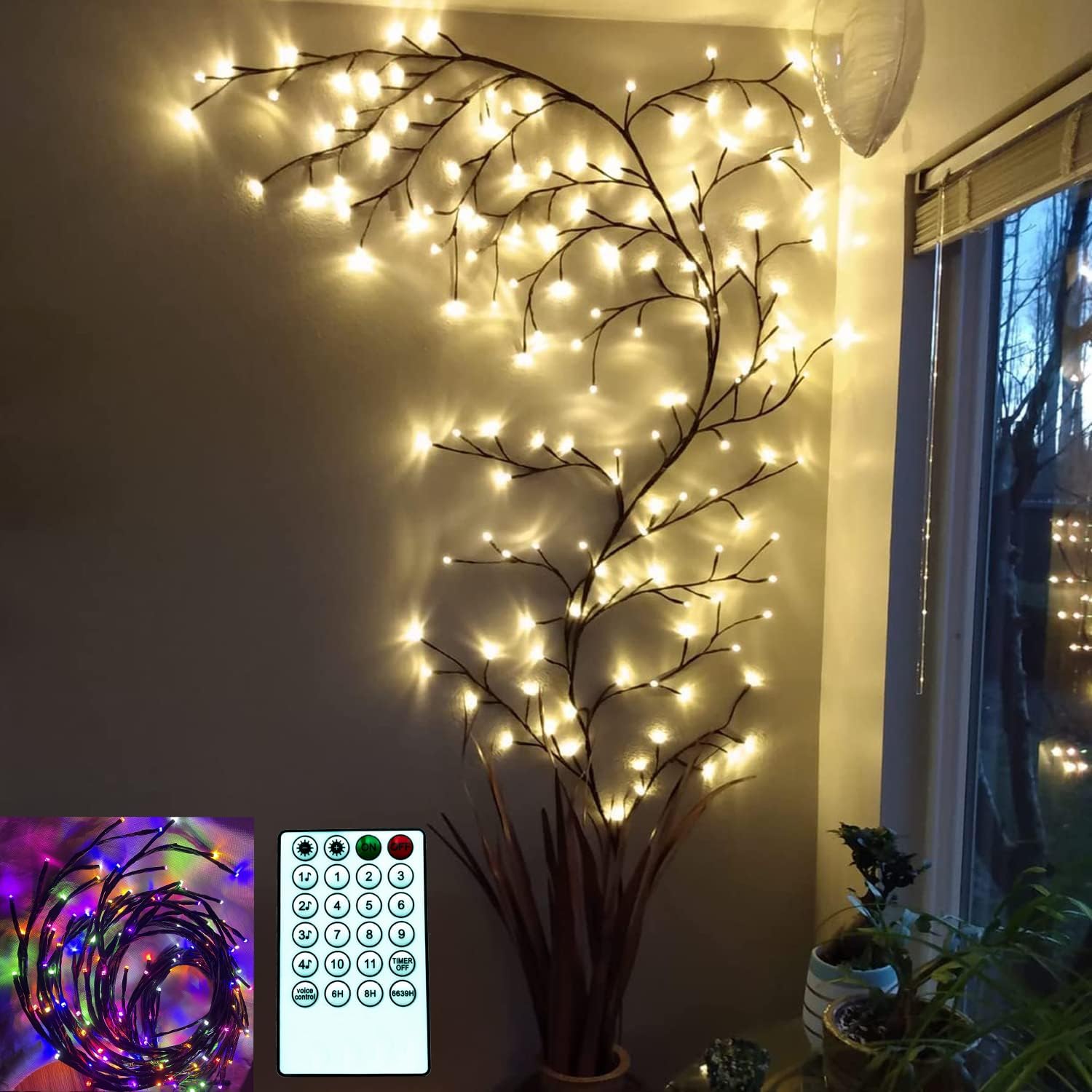 The Light Garden Lighted Willow Vine (Colorful)