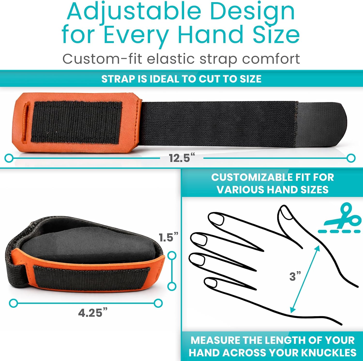 Vive 2 Pack Adaptive Utensil Strap Holder - Adjustable Hand Cuff for Holding Utensils - Parkinsons Aids for Living - Adaptive Equipment for Disabled Adults - Assistive Eating Device for Tremors Foam