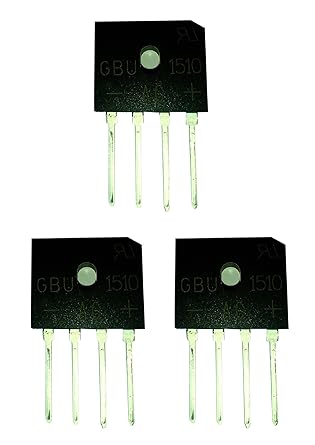 Steko (3 Pieces) GBU1510 Bridge Rectifier 15Amp 1000V Through Hole High | Electronic Components | Electronic Circuit Repair