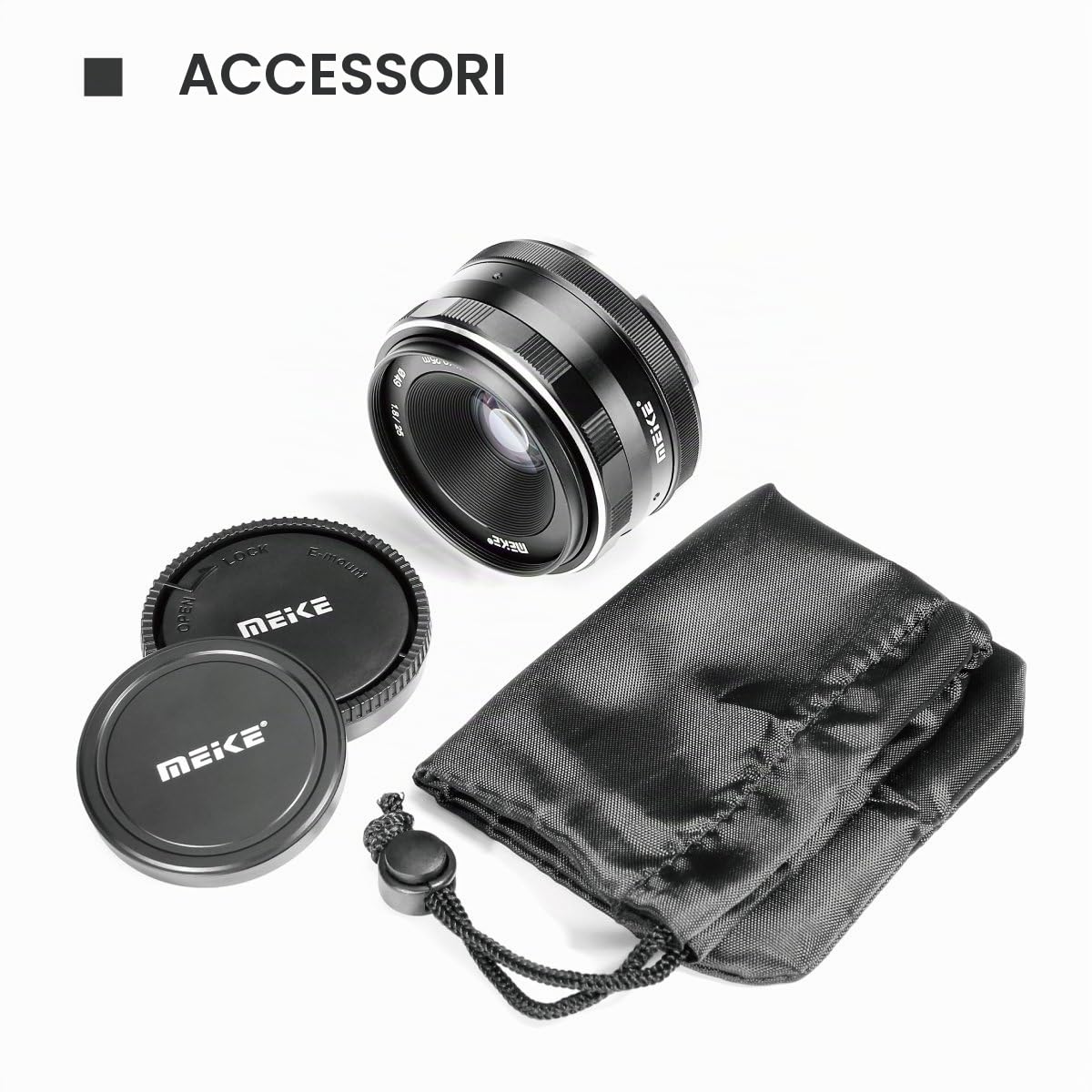 Meike 25mm F1.8 obiettivo grandangolare a grande apertura con messa a fuoco manuale Compatibile con le fotocamere mirrorless Panasonic Lumix Olypums M43 GH3 GH4 GH5 GH6