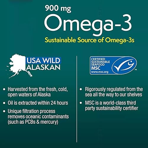 Miniatura 5 de Members Mark Omega 3 - Aceite de pescado (150 unidades) 900 mg - Wild Alaskan, certificado sostenible por MSC, apoya la salud del corazón y el