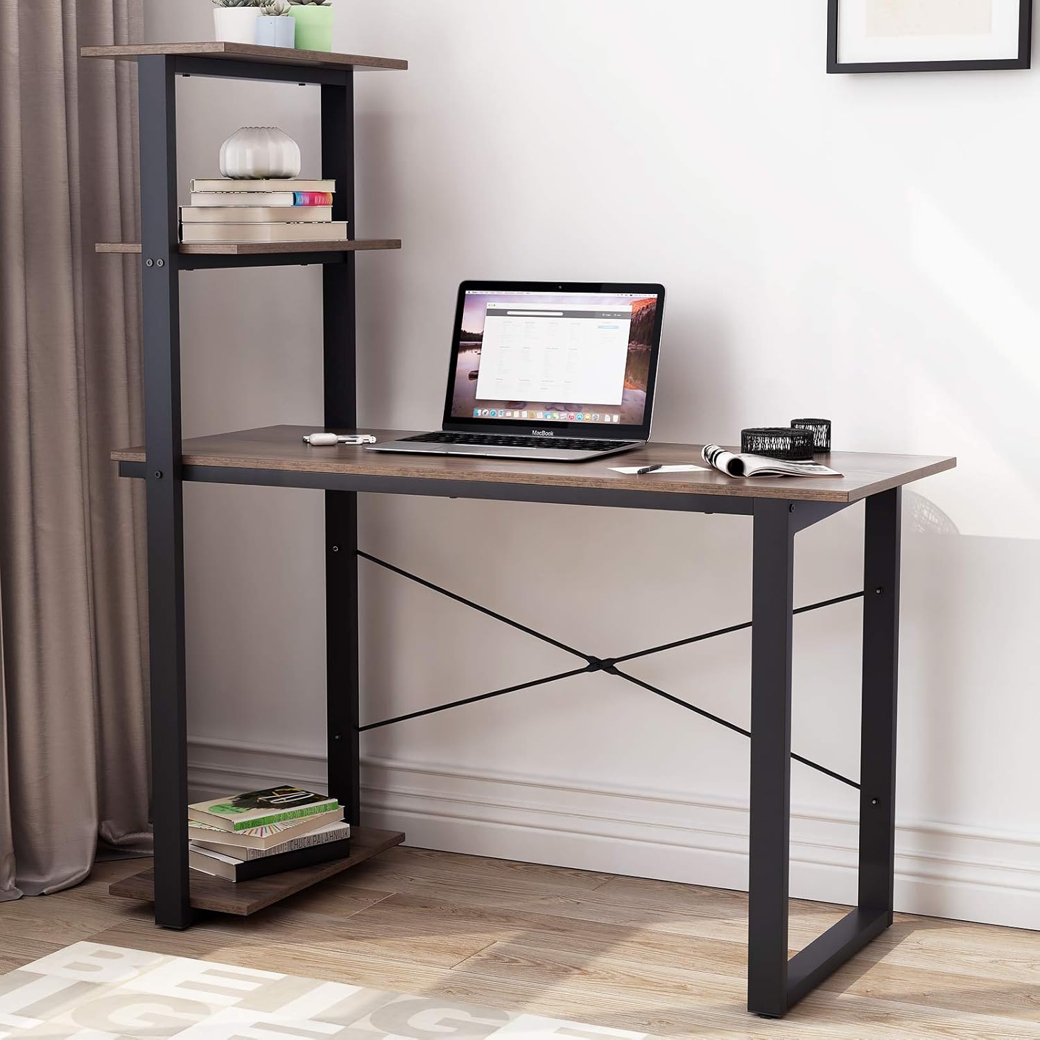 Sogeshome 47.2in Computer Desks PC Table Study Desk Corner Desk with