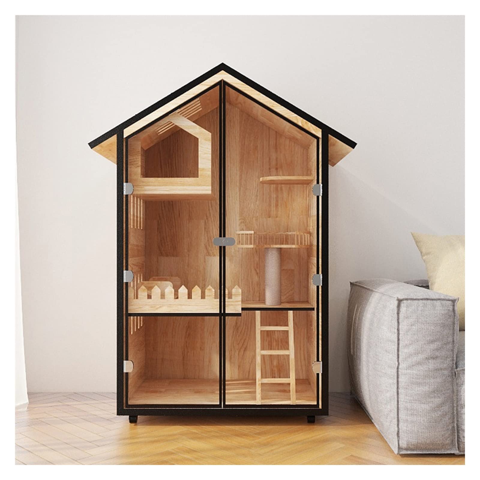 villa per gatti Gabinetto for gatti Gabbia for Villa for Lettiera for Cuccia for Sala parto for (A2) Per interni