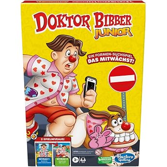 Doktor Bibber Junior Brettspiel f&uuml;r Vorsch&uuml;ler und Kinder, Doktor Bibber Spiel f&uuml;r j&uuml;ngere Kinder, Formen-Suchspiel