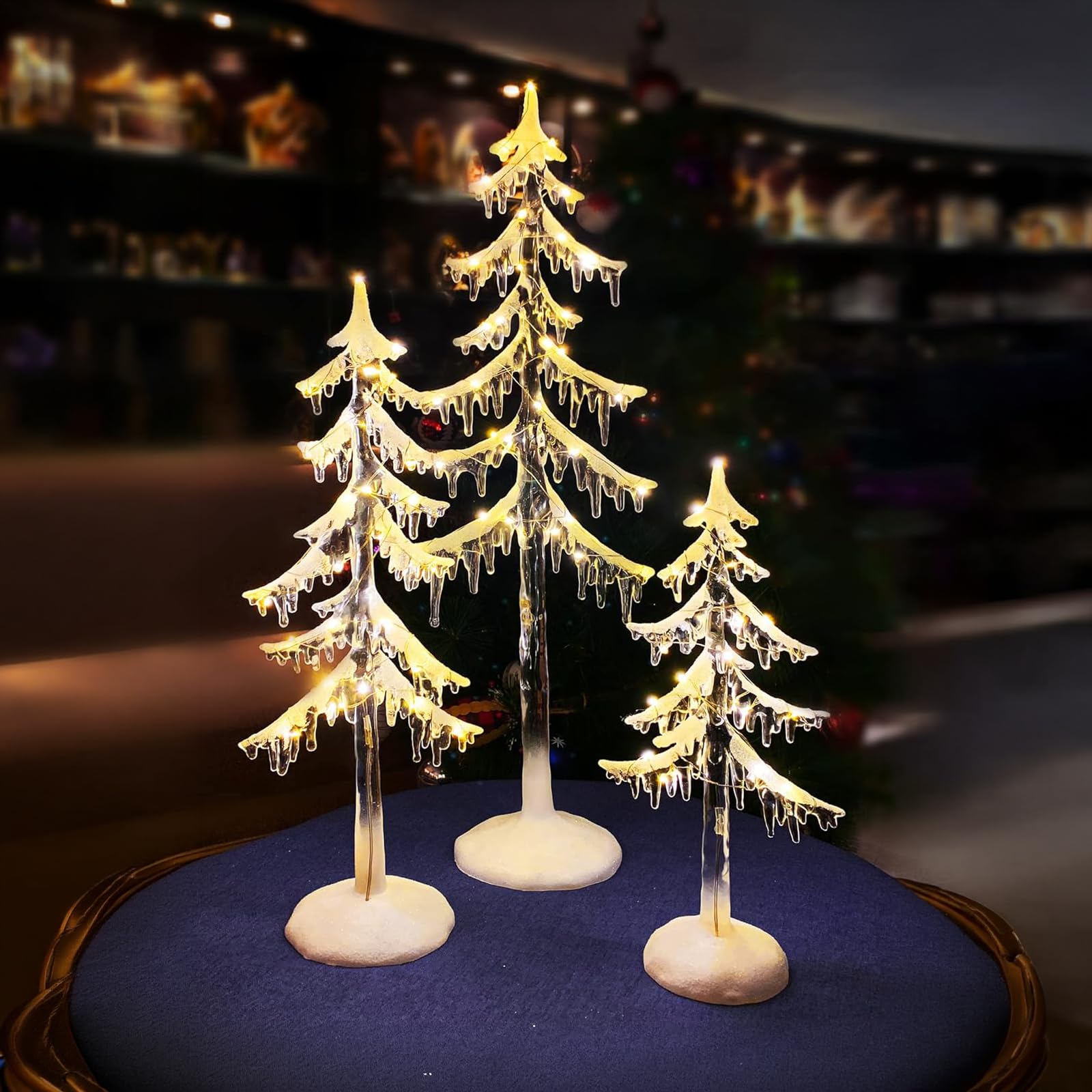Amazon.com: Moments in Time Acrylic Icicle Trees 3-Pack LED