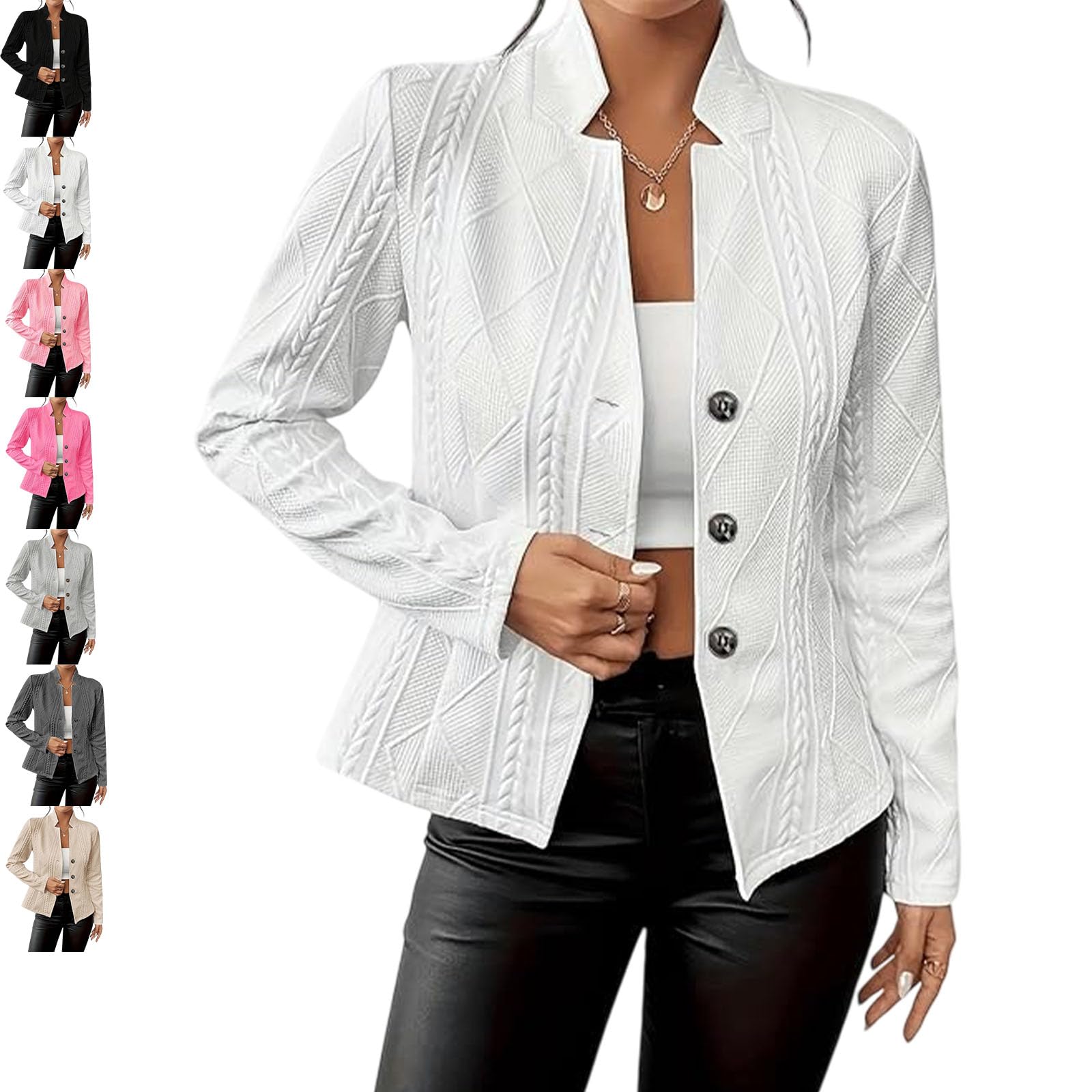 Womens Textured Knit Blazer Jacket Womens Casual Blazers to Wear with Jeans