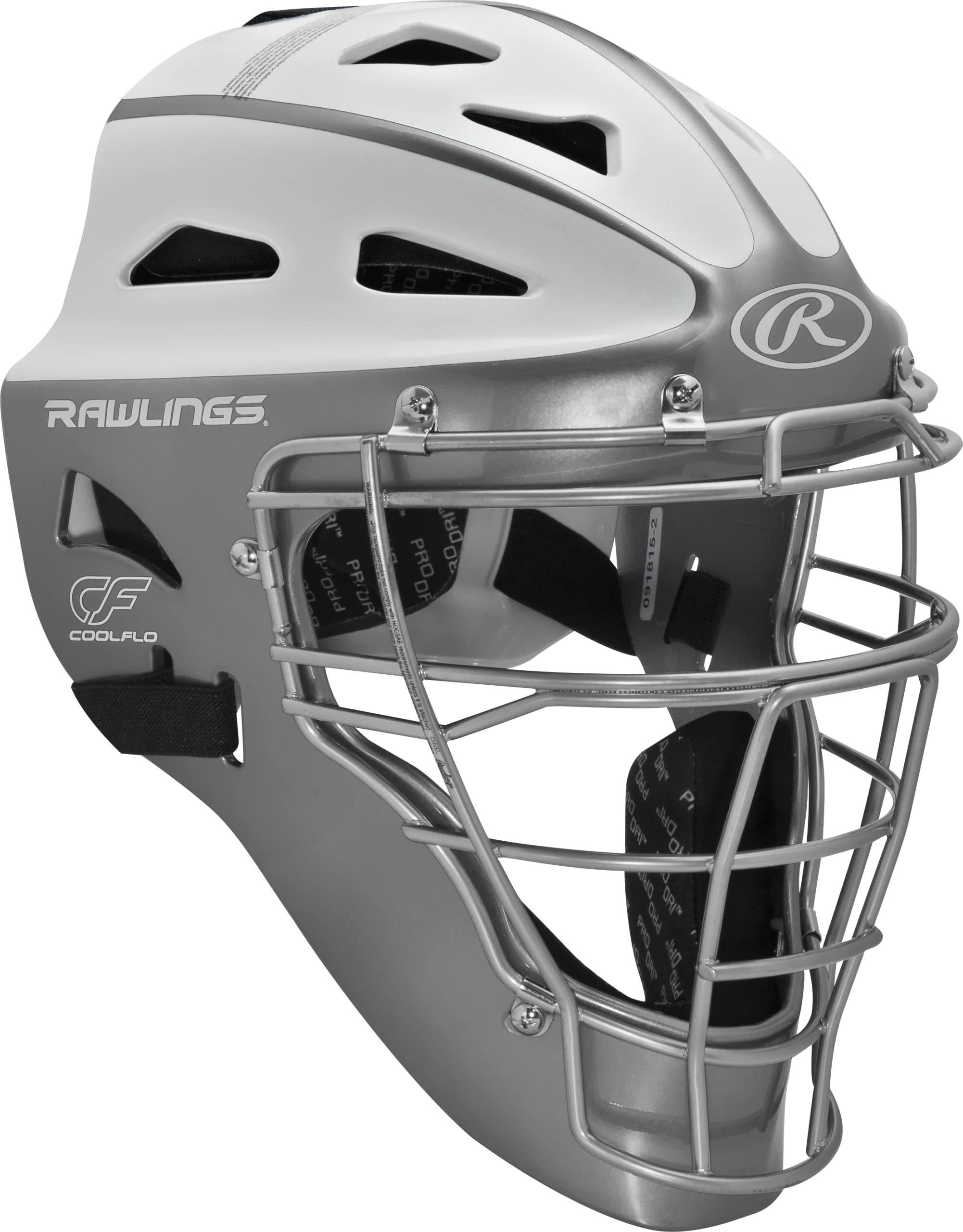 Rawlings Adult Renegade Coolflo Hockey Style Catcher's Helmet, 7 1/8 - 7 3/4, Black/Silver In | Whizz Sports And Apparel For Back To School - Foto 7