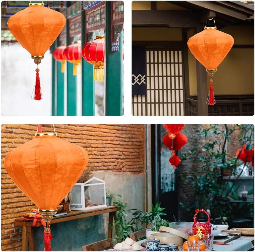 Outdoor Hanging Lantern Asian Style Water Droplet Cloth Lantern for Festive Decor for Weddings Garden Parties and Home Decoration Style