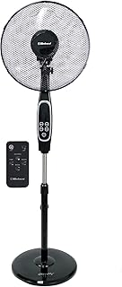 Belaco Stand Fan Pedestal fan 16" Oscillating Free Stand Fan Floor fan, 7.5 Hour Timer, Remote Control 45W adjustable height