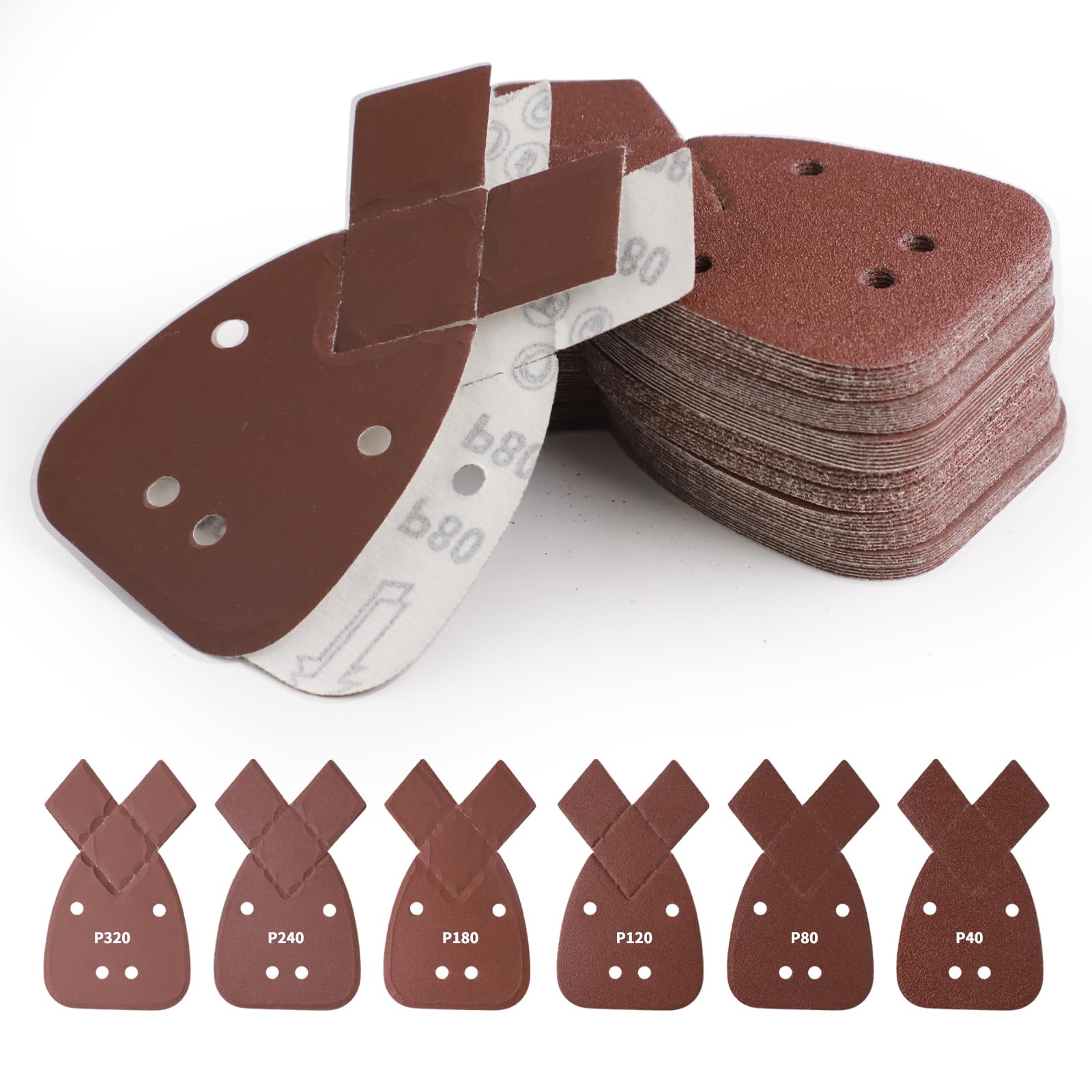 60 Pcs for Black and Decker Mouse Sander Pads, Mouse Sanding Pads