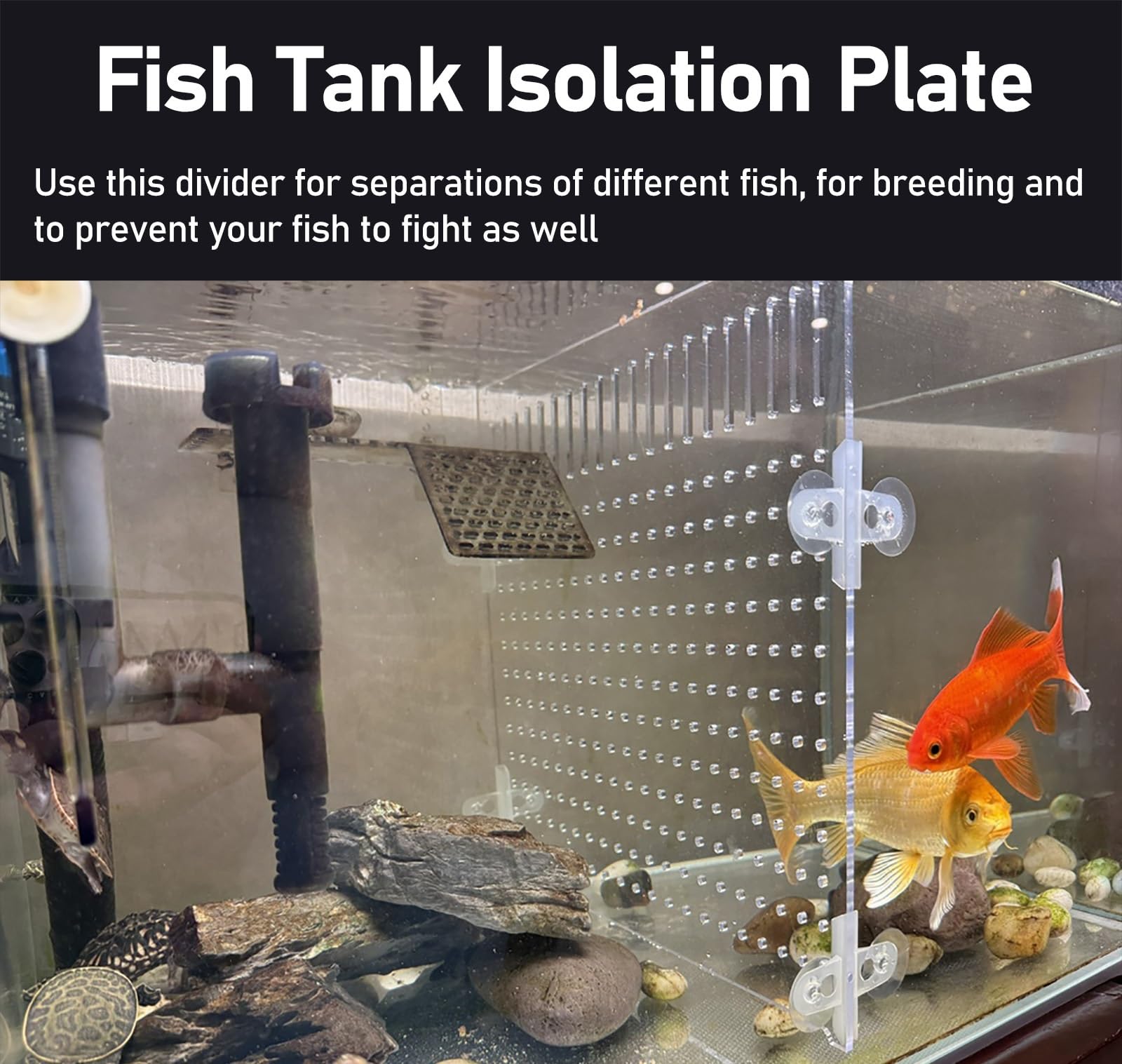 Divisor de Acuario Divisor de acuario de 30, 40, 50, 65, 75, 90 galones para peces bebés, separador de acuario de acrílico, tablero transparente para acuario para una óptima separación de peces(B Patt